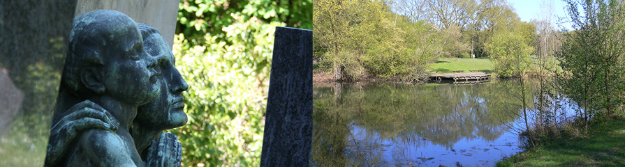 Friedhof Öjendorf / Skulptur Arthur Bock / Schleemer Bachtal